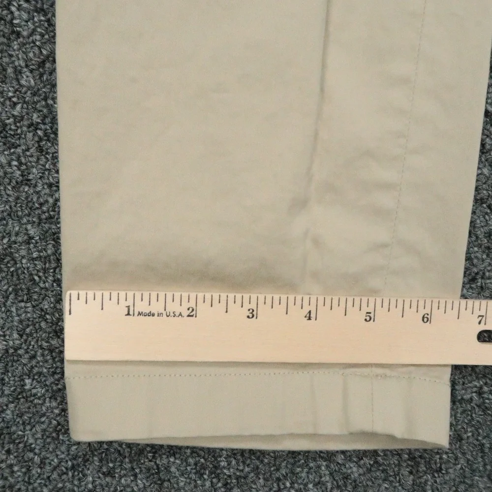 Asket Pants Mens 33x34 Beige The Chino Slim Fit Straight Flat Front Trouser